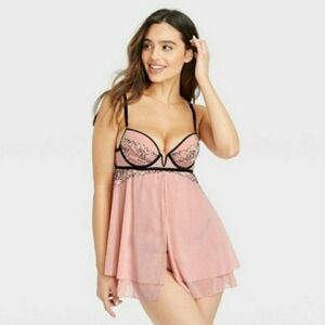 Auden Push-up Babydoll Lingerie Set Size Small